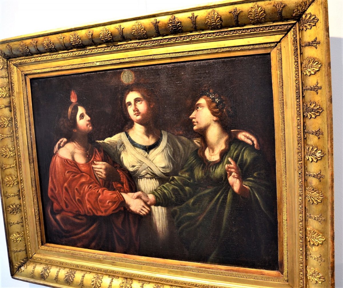 Les trois Vertus - école Tuscan début XVIIème Siècle-photo-4