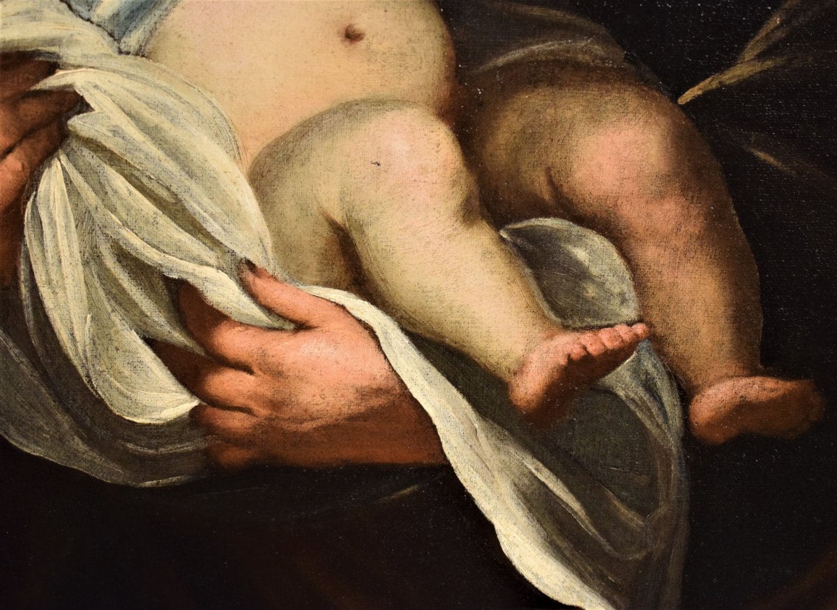 Saint Joseph Et l'Enfant - Francesco Nuvolone - école Lombarde De XVIIème-photo-2
