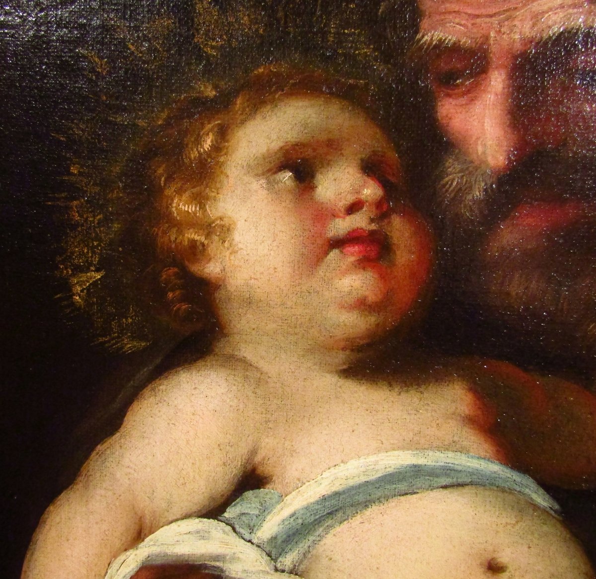 Saint Joseph Et l'Enfant - Francesco Nuvolone - école Lombarde De XVIIème-photo-3