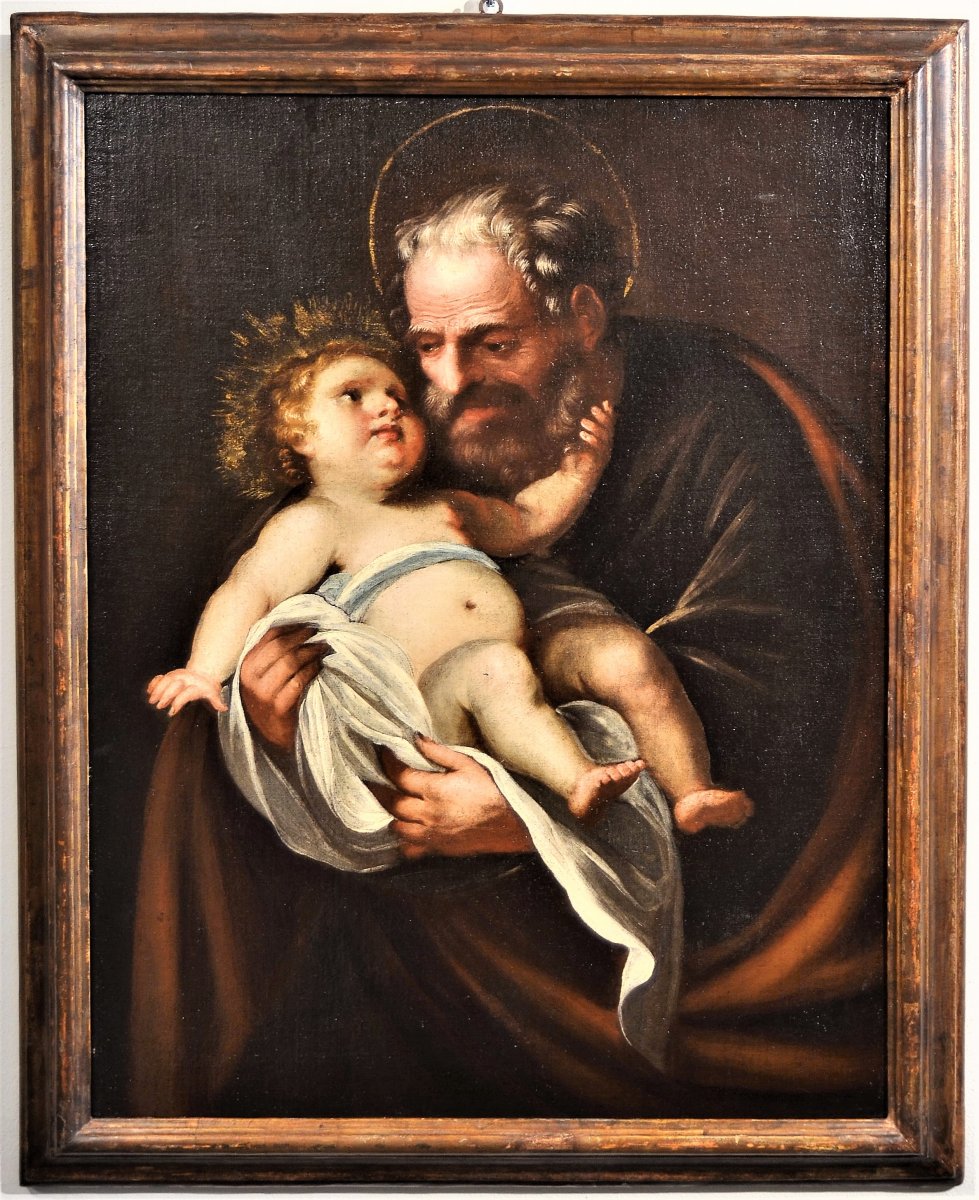 Saint Joseph Et l'Enfant - Francesco Nuvolone - école Lombarde De XVIIème