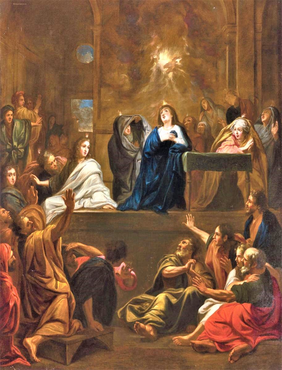 "La Descente de l'Esprit Saint"  école française du XVIIème-photo-2