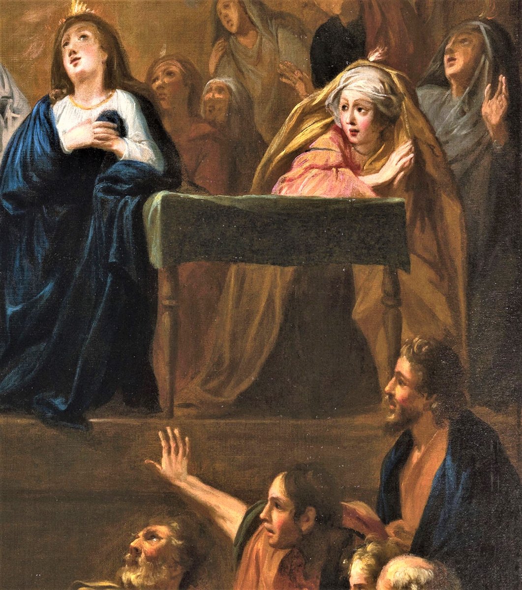 "La Descente de l'Esprit Saint"  école française du XVIIème-photo-5