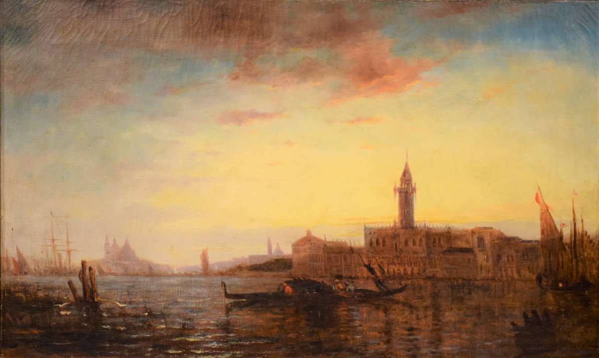 Venise, Coucher Du Soleil Sur La Lagune -photo-2