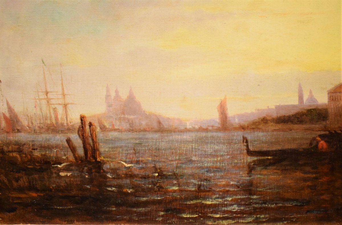 Venise, Coucher Du Soleil Sur La Lagune -photo-3