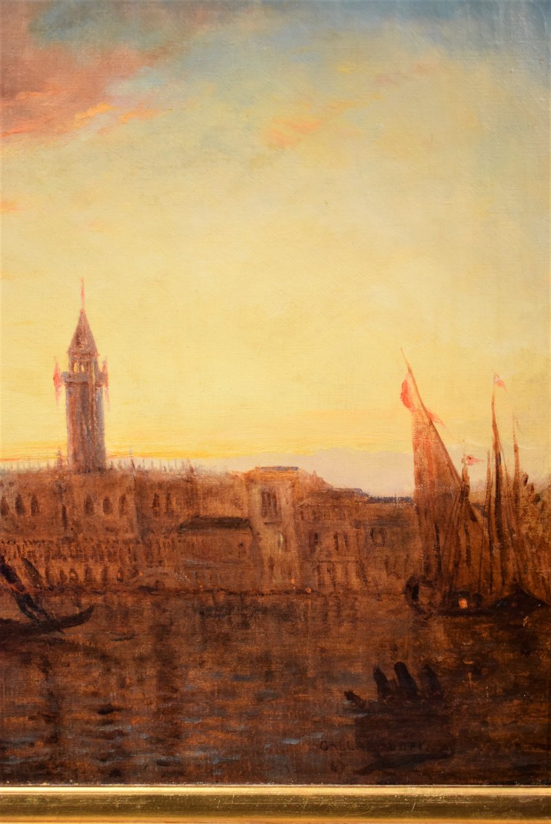 Venise, Coucher Du Soleil Sur La Lagune -photo-2