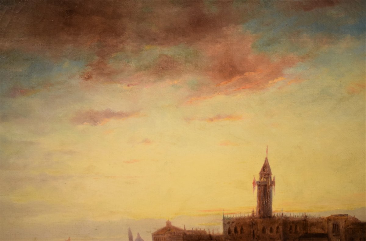 Venise, Coucher Du Soleil Sur La Lagune -photo-3