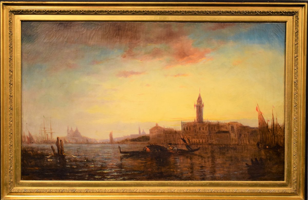 Venise, Coucher Du Soleil Sur La Lagune 