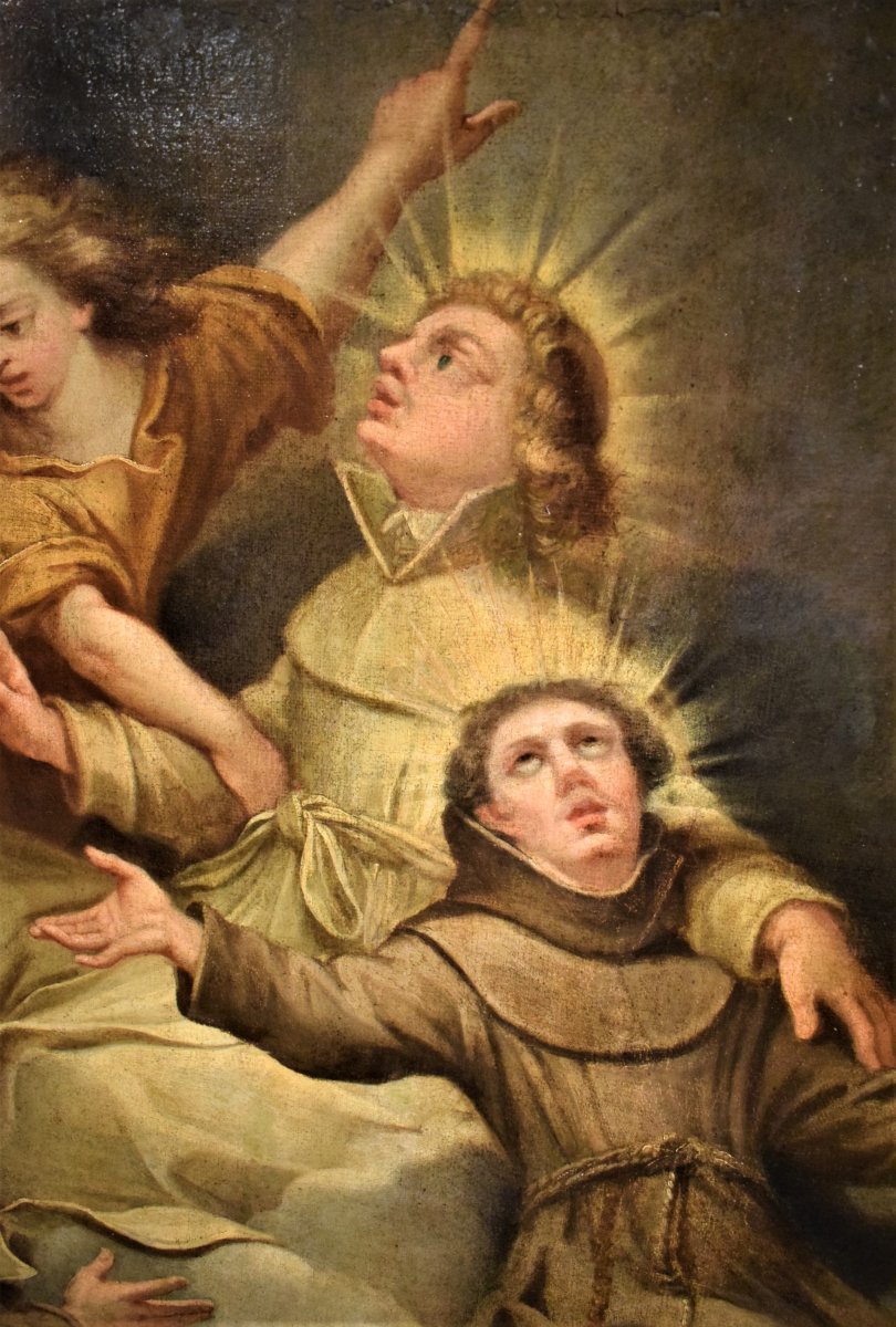"Saints dans la Glorie" école Napoletaine de XVIIIe siécle-photo-4