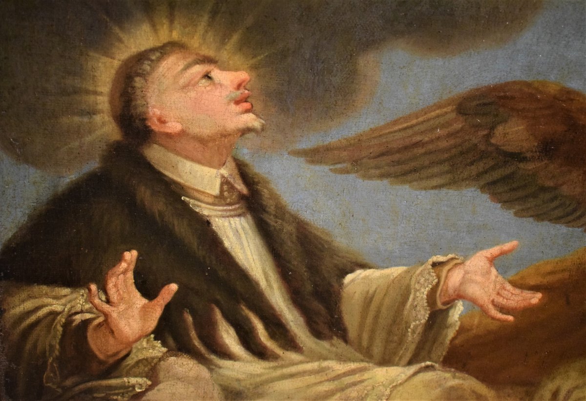 "Saints dans la Glorie" école Napoletaine de XVIIIe siécle-photo-6