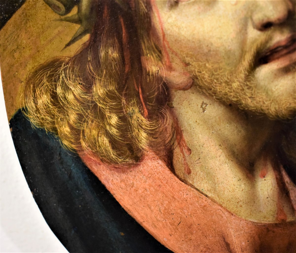 Christ - Michael Coxie (Malines 1499-1592) Huile sur cuivre-photo-4