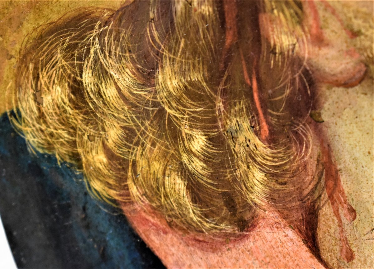 Christ - Michael Coxie (Malines 1499-1592) Huile sur cuivre-photo-1