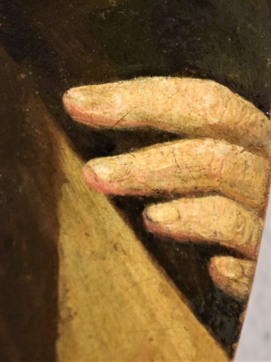 Christ - Michael Coxie (Malines 1499-1592) Huile sur cuivre-photo-5