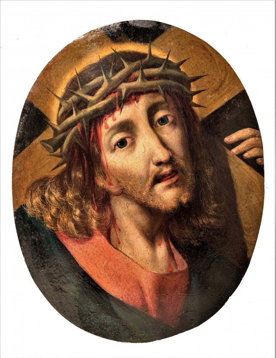 Christ - Michael Coxie (Malines 1499-1592) Huile sur cuivre