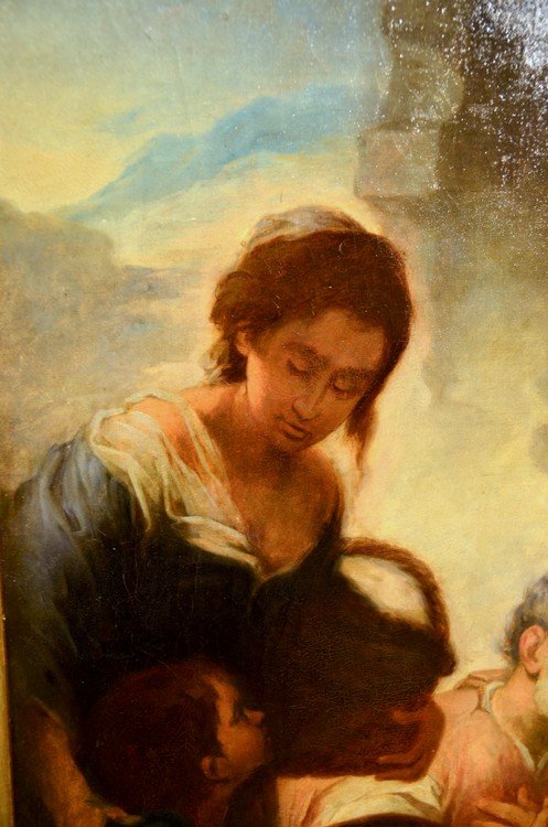 "L'Adoration des Bergers" Entourage de Esteban Murillo-photo-3