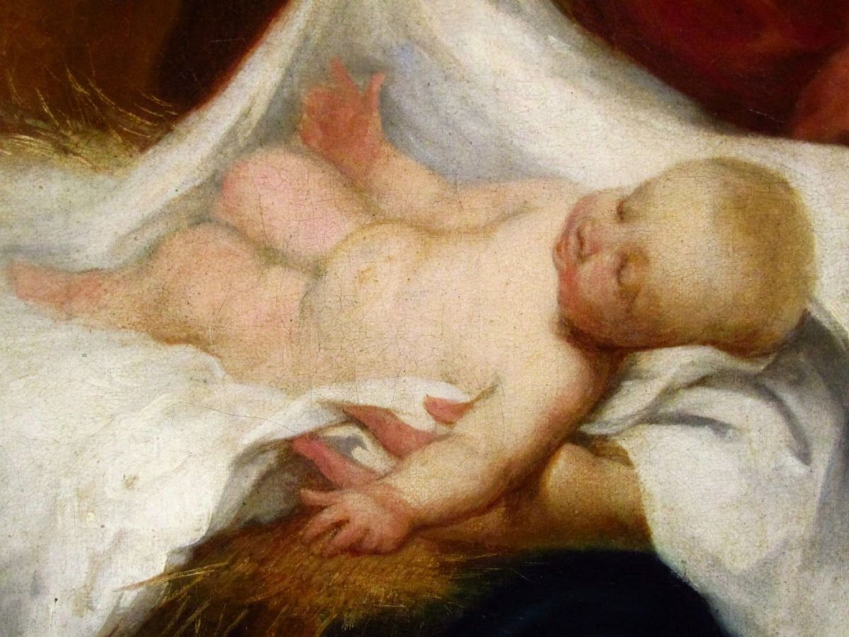 "L'Adoration des Bergers" Entourage de Esteban Murillo-photo-5