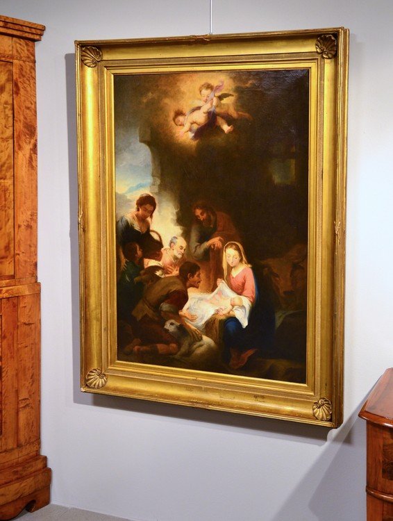 "L'Adoration des Bergers" Entourage de Esteban Murillo-photo-7