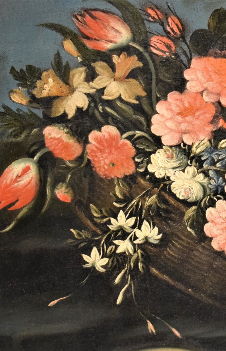 Nature Morte De Fleurs Et Fruit - Francesco Lavagna - Début Du XVIIIéme-photo-4