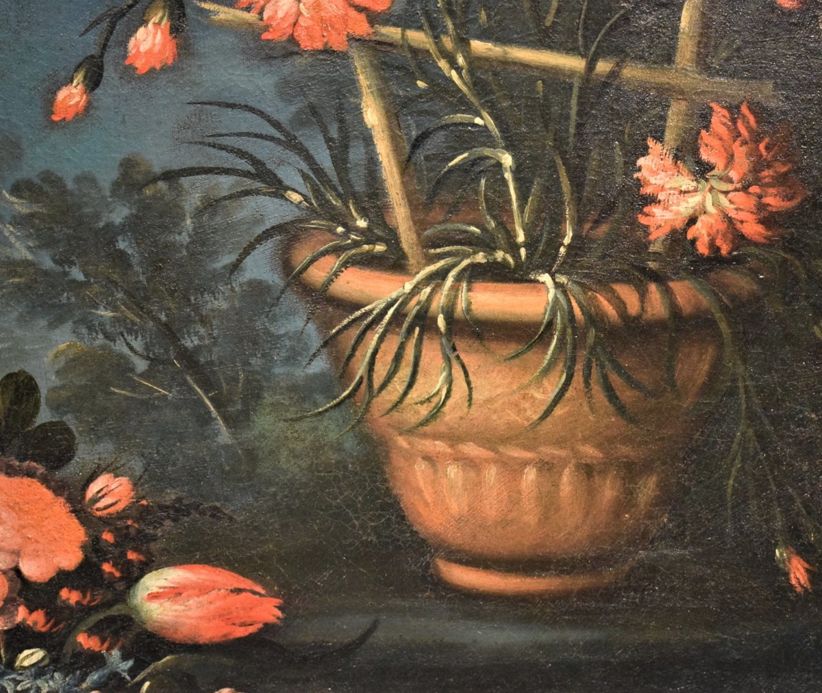 Nature Morte De Fleurs Et Fruit - Francesco Lavagna - Début Du XVIIIéme-photo-2