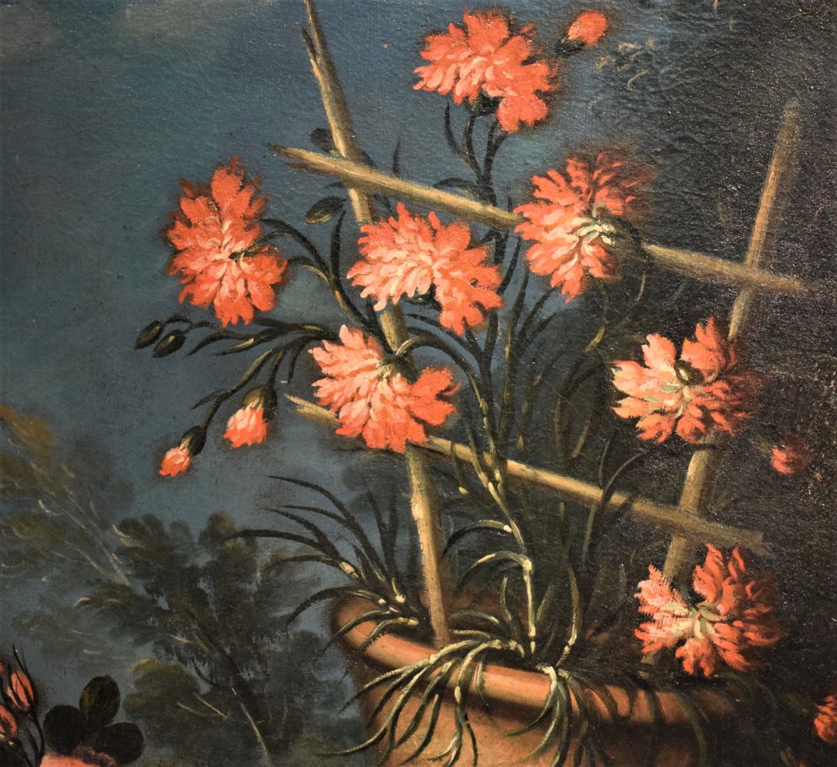 Nature Morte De Fleurs Et Fruit - Francesco Lavagna - Début Du XVIIIéme-photo-3
