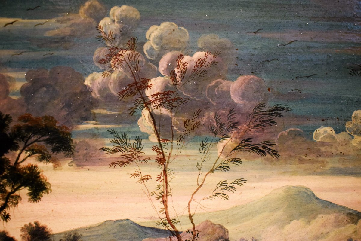 "Paysage Fantastique" ècole Flamand fin du XVIIème-photo-4