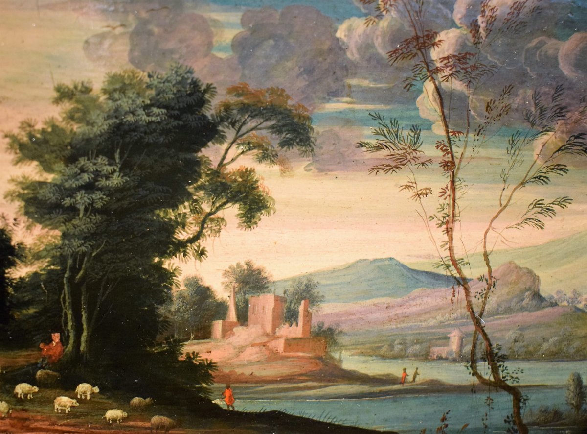 "Paysage Fantastique" ècole Flamand fin du XVIIème-photo-1