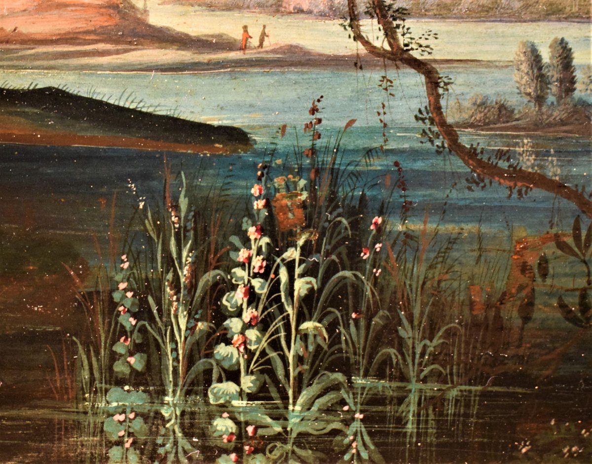 "Paysage Fantastique" ècole Flamand fin du XVIIème-photo-2
