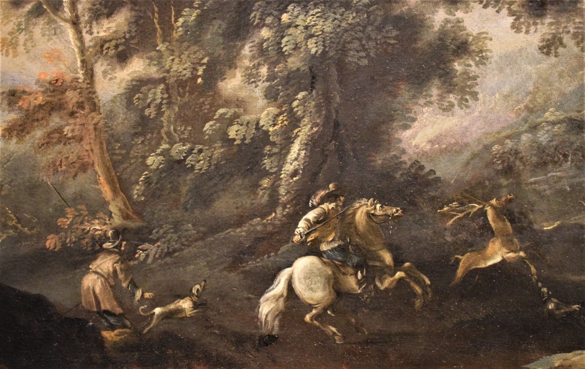 Chasse au Cerf Pandolfo Reschi XVIIème siècle-photo-4