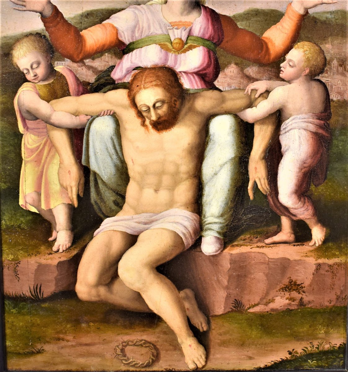 "La Pietà" Ecole Romaine  du XVIème de Michelangelo Buonarroti-photo-3