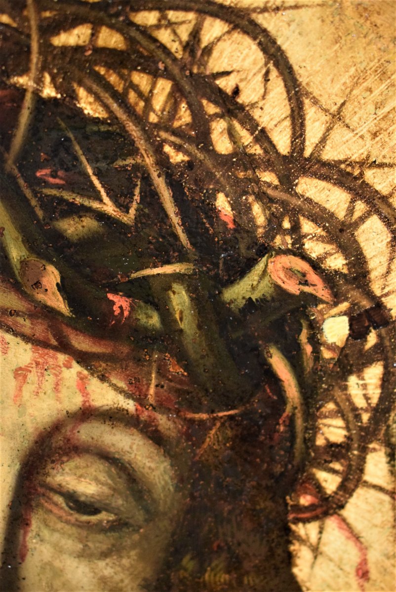 Ecce Homo    école ispano-flamand fin du XVIème -photo-4