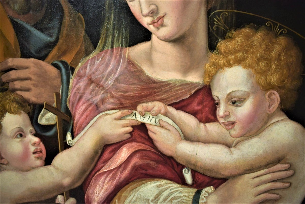 Sainte Famille et Saint Jean Baptiste, école Florentin XVIéme-photo-1