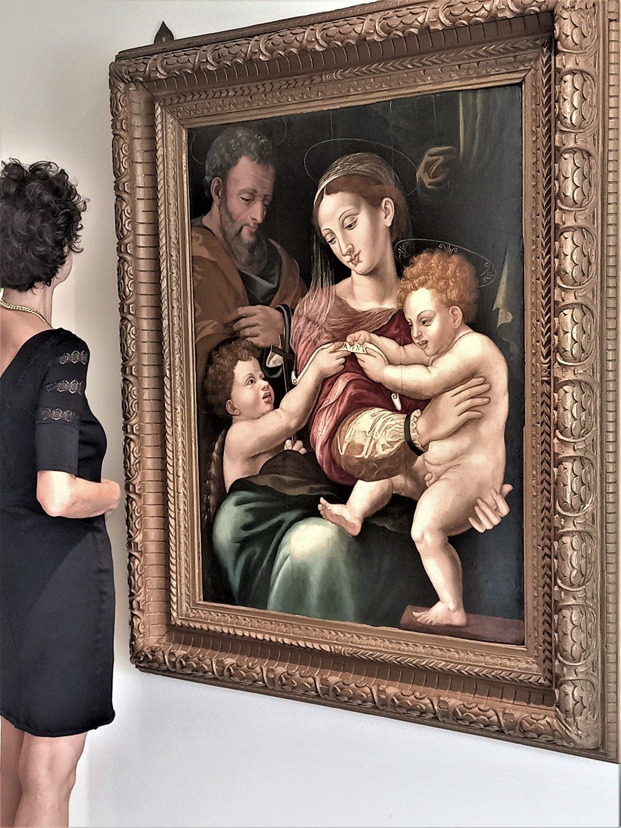 Sainte Famille et Saint Jean Baptiste, école Florentin XVIéme-photo-7