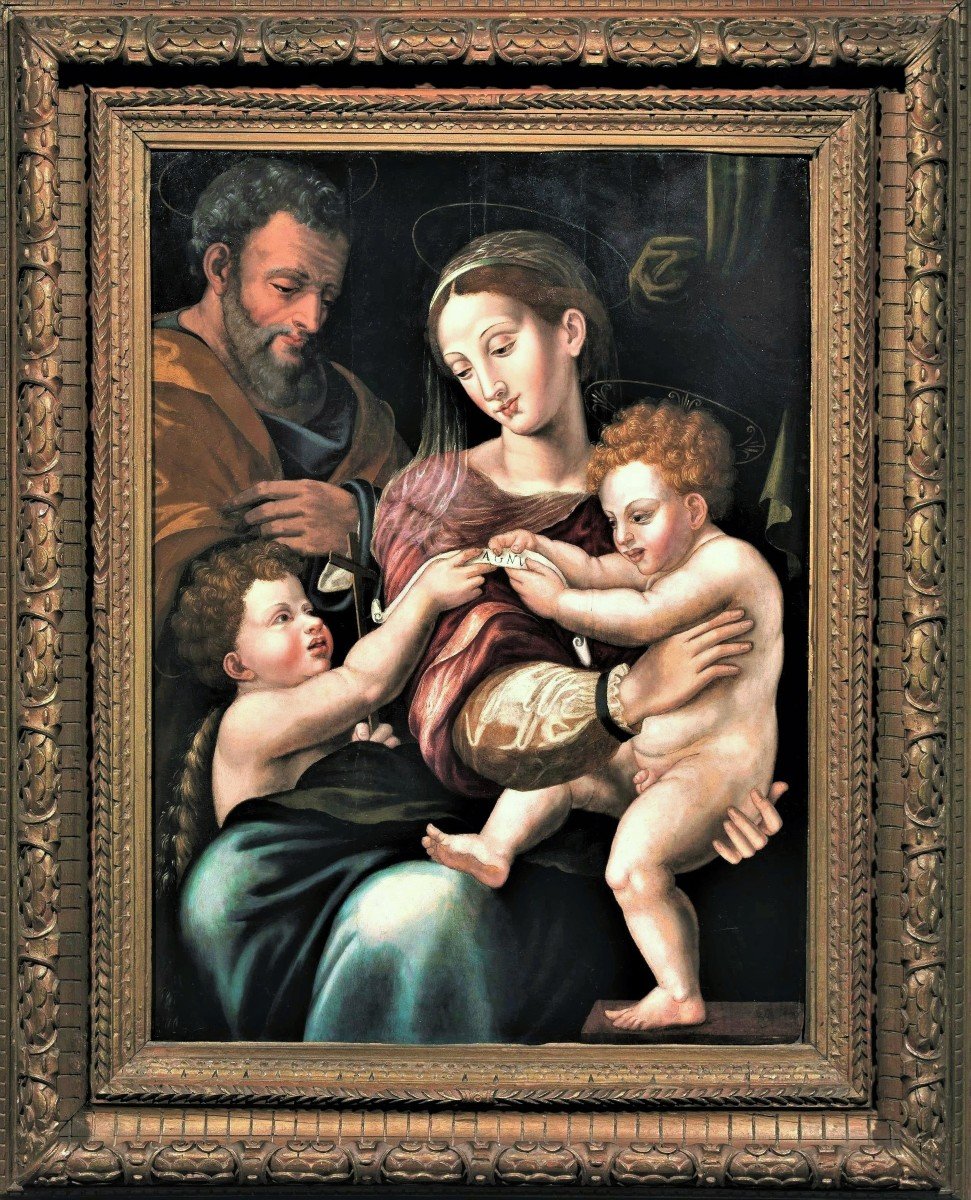 Sainte Famille et Saint Jean Baptiste, école Florentin XVIéme