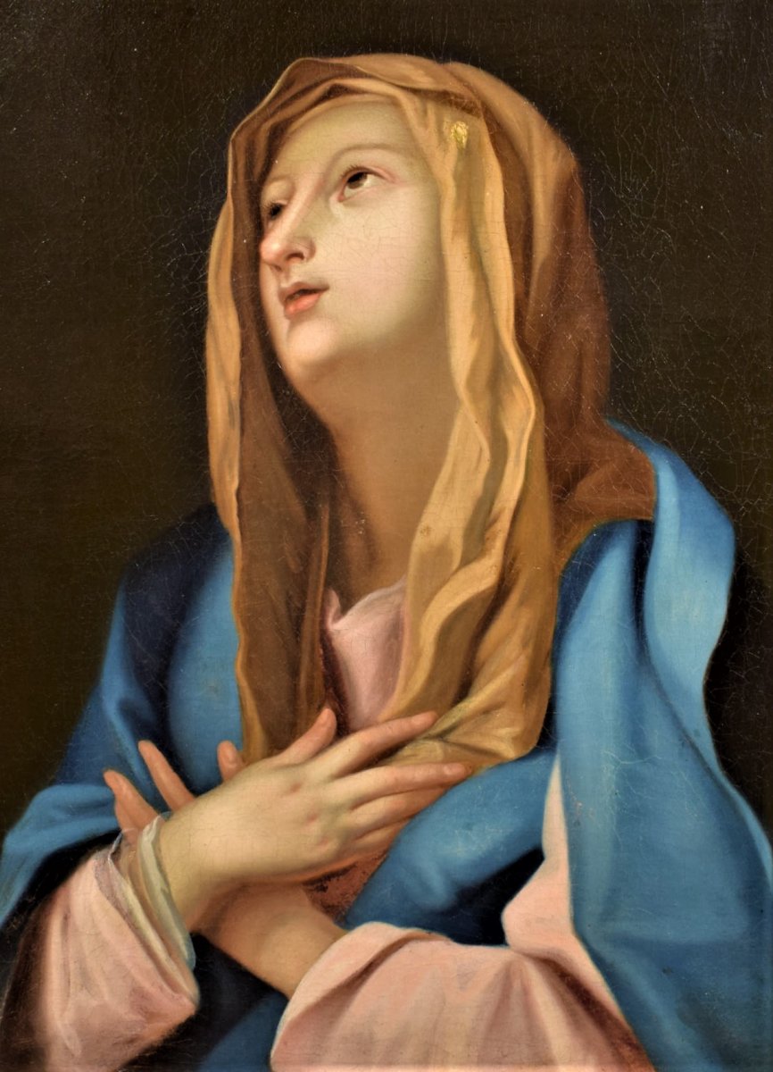 Vierge En Priére  Atelier De Guido Reni  XVIIe Siècle-photo-2