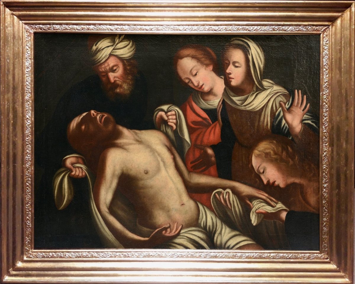 La Déploration du Christ  -  ècole Vénitienne du XVIè siècle-photo-2