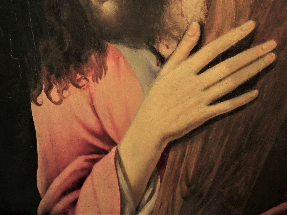 Christ portant la Croix  école Renaissance Lombard, XVIème-photo-4