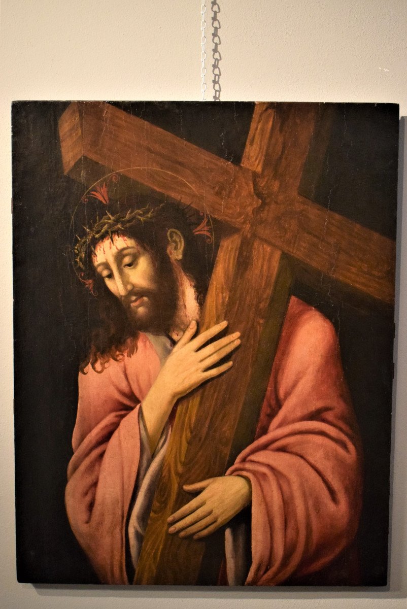 Christ portant la Croix  école Renaissance Lombard, XVIème-photo-5