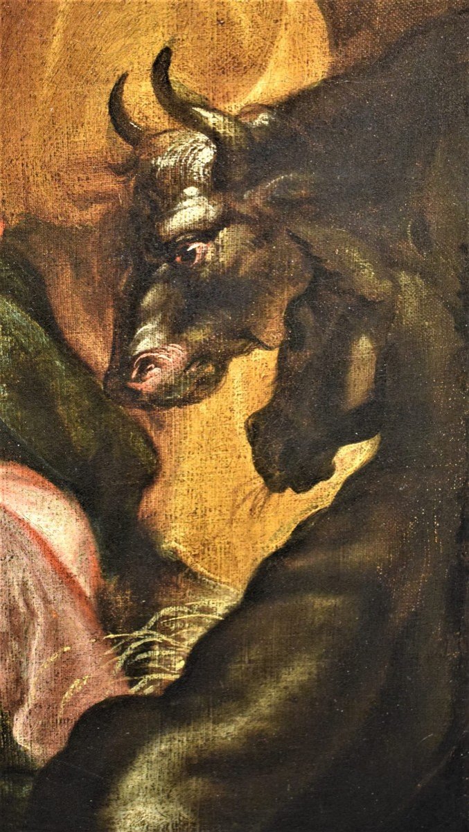 Nativitè Et Adoration Des Bergers, école Flamand Du XVIIème-photo-2
