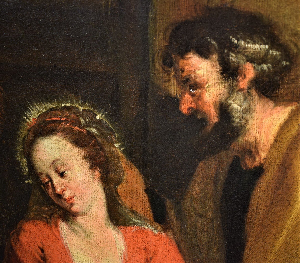 Nativitè Et Adoration Des Bergers, école Flamand Du XVIIème-photo-4