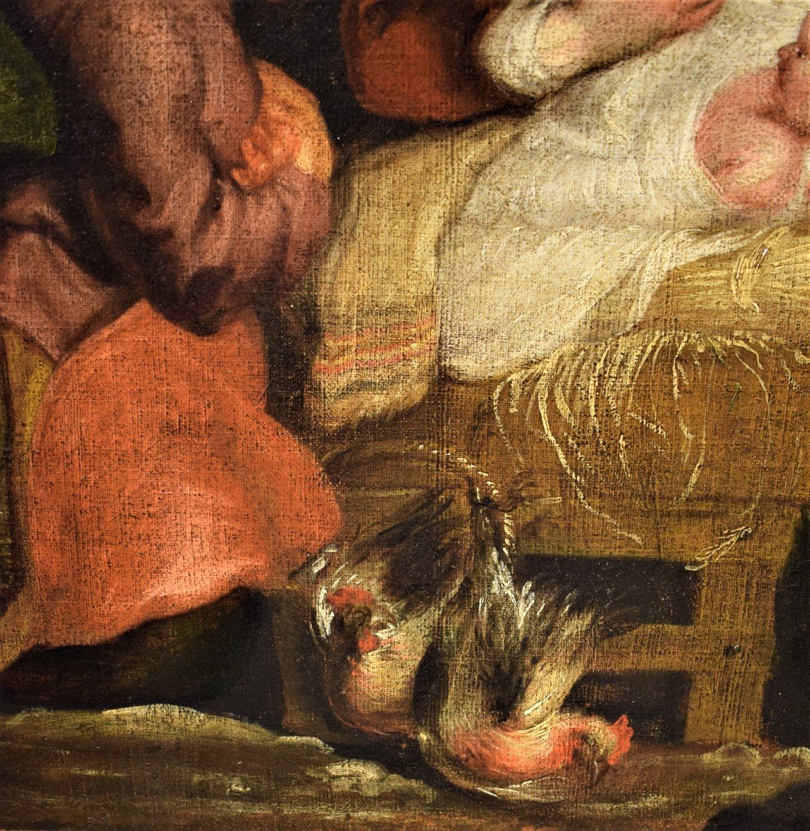 Nativitè Et Adoration Des Bergers, école Flamand Du XVIIème-photo-5