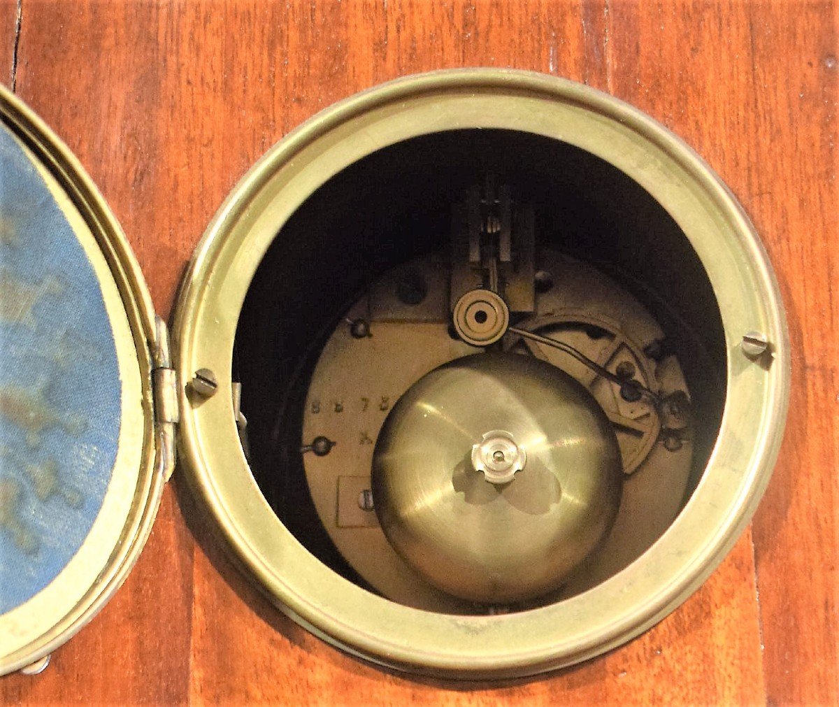 Pendule Portique En Acajou Orné De Bronze Doré - Retour d'Egypte-photo-7