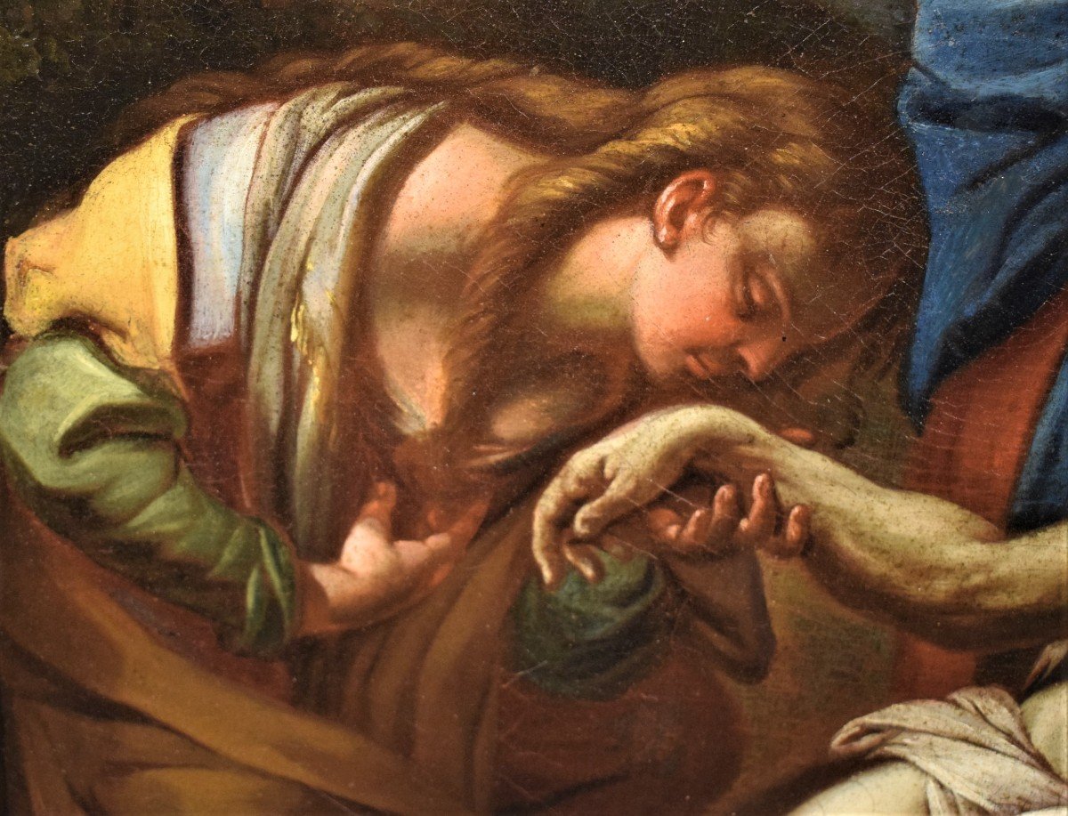 Lamentation De La Vierge Avec La Madeleine Sur Le Christ - Italie XVIIème-photo-1