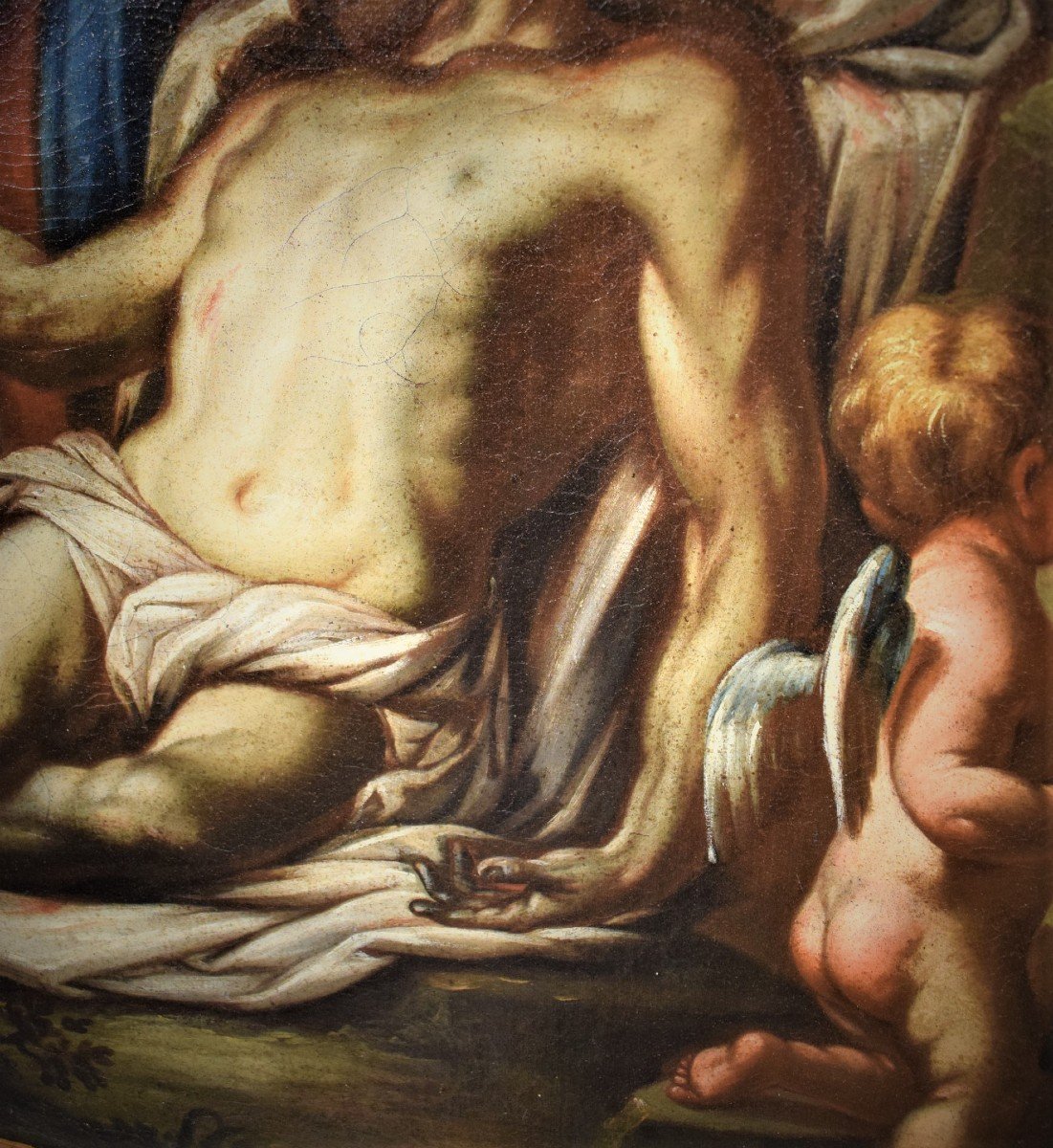 Lamentation De La Vierge Avec La Madeleine Sur Le Christ - Italie XVIIème-photo-3