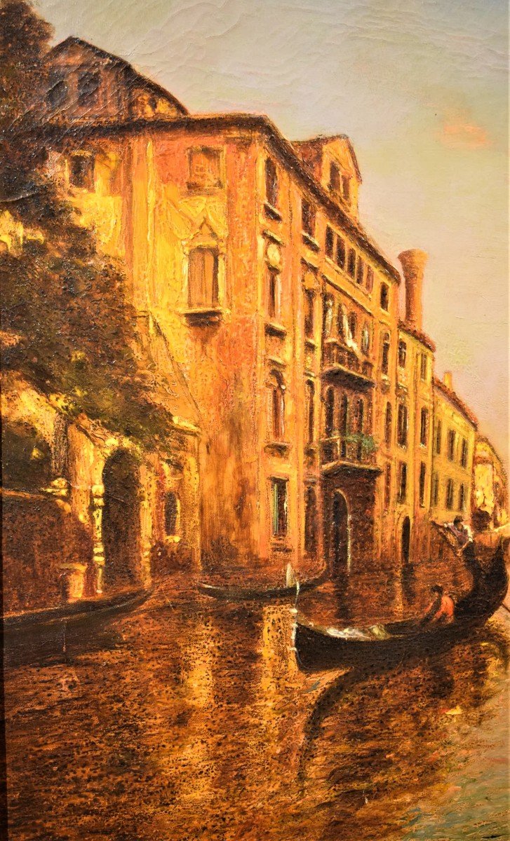 Venezia, riflessi sul Canale  -  Albert Ferdinand Duprat (Venezia 1882-1974)-photo-3