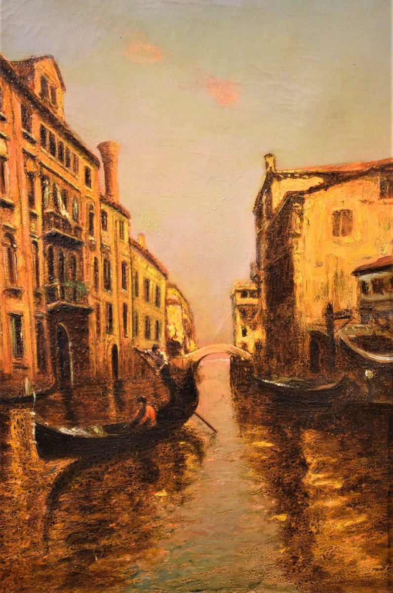 Venezia, riflessi sul Canale  -  Albert Ferdinand Duprat (Venezia 1882-1974)-photo-4