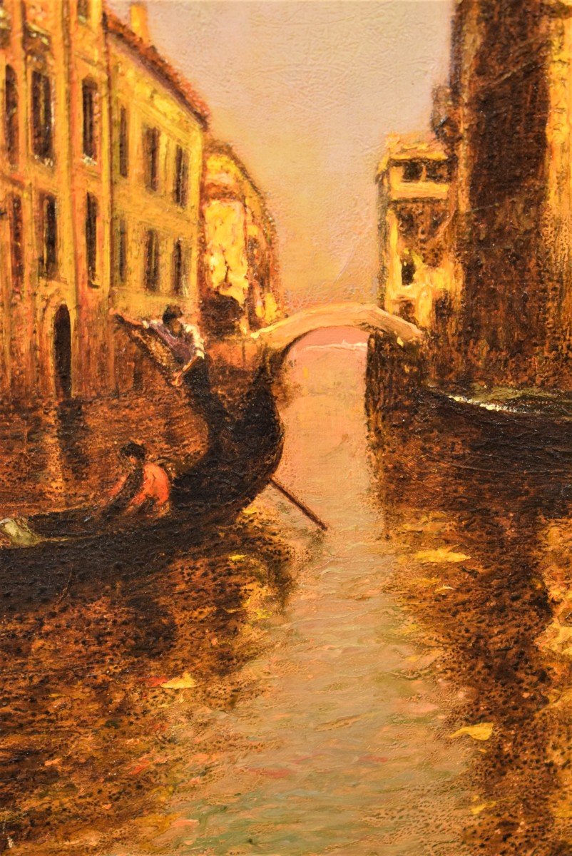 Venezia, riflessi sul Canale  -  Albert Ferdinand Duprat (Venezia 1882-1974)-photo-1
