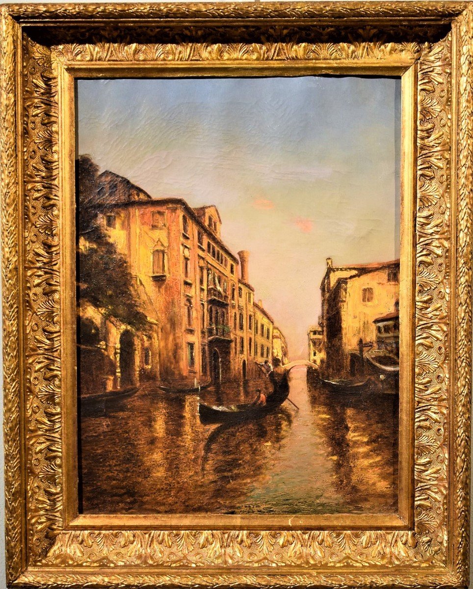 Venezia, riflessi sul Canale  -  Albert Ferdinand Duprat (Venezia 1882-1974)
