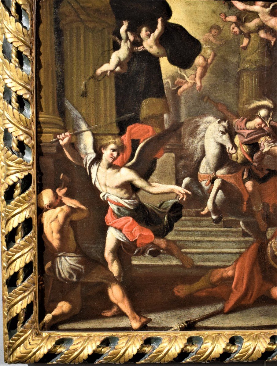 Héliodore expulsé du Temple - Orazio Talami (Bologne 1624-1708)-photo-2