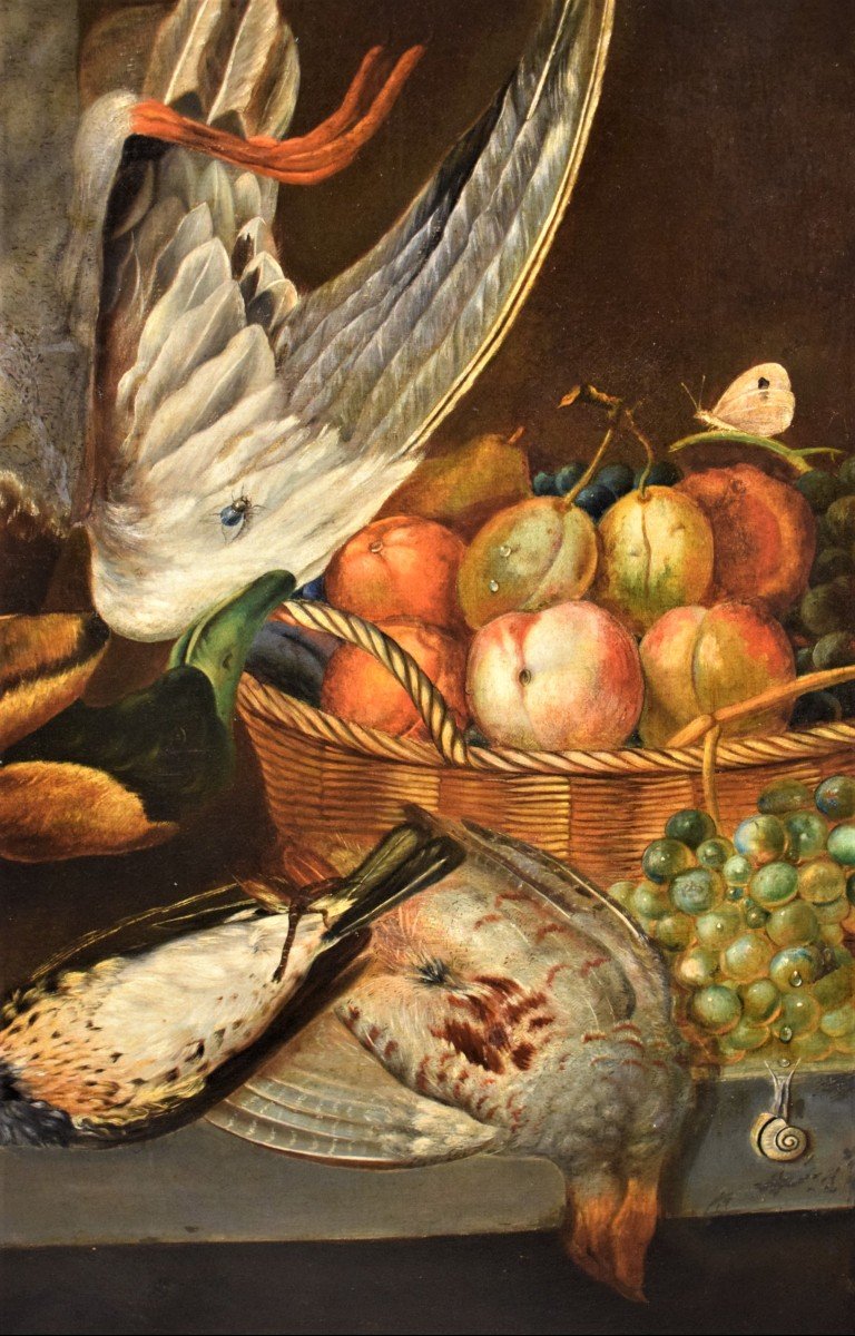 Nature Morte de Gibier et fruits - Jean-Baptiste Oudry (Paris1686 -1755)-photo-4