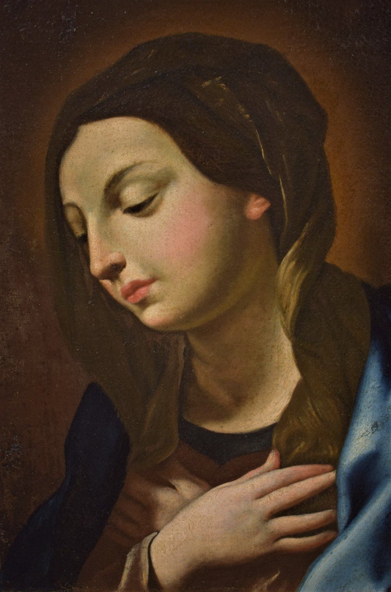 Vierge annoncée  - Cercle de Guido Reni,  Emilie fin du 17ème -photo-2