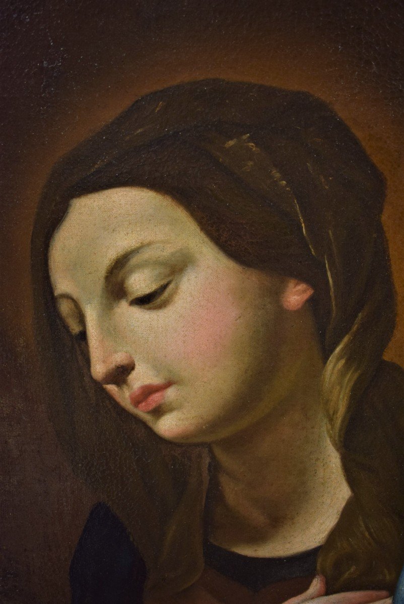 Vierge annoncée  - Cercle de Guido Reni,  Emilie fin du 17ème -photo-3